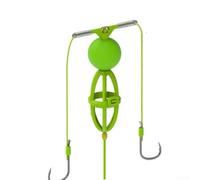 Hameçons en métal vert à double crochet pour utilisation en eau douce et en eau salée, tailles 8 à 13 pour tous les niveaux de compétence (12#)