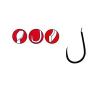 Hameçons Gamakatsu Power Carp Flatted Eye Barbless (x15) Noir 12