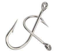 Hameçons Géants pour la Pêche en mer Hameçons pour Requins et Alligators Hameçon en Acier Inoxydable J la Pêche thons et Poissons-Chats Tailles 5/0-20/0