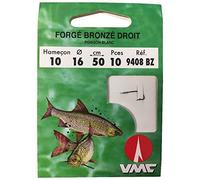 Hameçons montés Blanc forgé Droit par 10 - RAGOT (H10 - Ø 16/100)