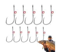 Hameçons pour appâts vivants, hameçons pour poisson-chat pour la, Crochets boxés portables, hameçons pour appâts vivants fixes pour crevettes barbelées en acier au carbone avec trous d'eau salée