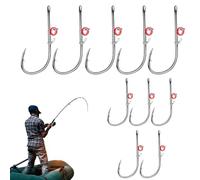 Hameçons pour poisson-chat,Hameçons de | par acier au carbone avec des trous, de pour appâts vivants fixes pour crevettes barbelées en acier au carbone avec trous pour l'eau salée