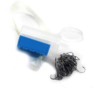 Hameçons pré-noués pour bas de ligne de pêche à la carpe en acier à haute teneur en carbone avec pointe pénétrante rapide et tige de crochet renforcée (12#)