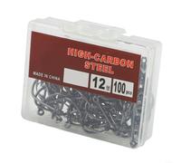 Hameçons sans ardillon en acier au carbone Taille 12 (12#)