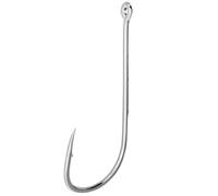Hameçons Tide Hook, 20 à 100 pièces, Tige Longue, Double ardillon, Trou et collerette, Acier Haute teneur en Carbone, Pointe Plate(2# (60 Hooks))