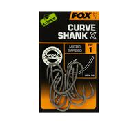 Hameçons Tige Courbe X Fox Edges - Taille 1 Gris