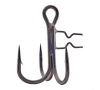 Hameçons triples en acier trempé compatibles avec les méthodes de fixation standard des leurres, y compris l'anneau fendu et l'attache directe (C-4#)