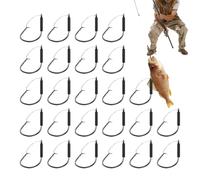 Hameçons Wacky Rig sans nœuds | 25 pièces équipement en acier au carbone pour les personnes en mer, rivière, lac étang réservoir