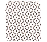 Hameio - Clôture en Bois Extensible - Treillis Plante en Osier - Tuteur Support pour Grimpants - Clôture en Saule - Marron - Rectangulaire - Nature