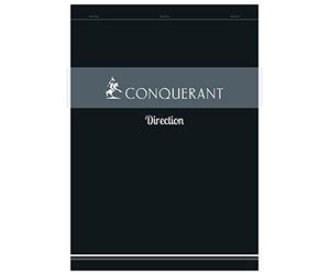 Hamelin 001 Lot de 20 Bloc-Notes Direction A4 Petits Carreaux 5mm 200 Pages Agrafées Tête Couverture Carte Gris