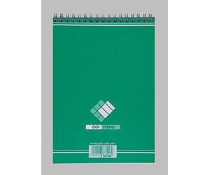 Hamelin 001 Lot de 40 Bloc-Notes Sténo A5 Uni 180 Pages Reliure Intégrale Couverture Carte Verte