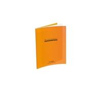 Conquerant Cahier 35605 Classique A5+ – Couverture Polypropylène Rigide Transparente, Papier Orange