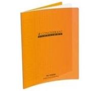 Conquerant Cahier 35605 Classique A5+ – Couverture Polypropylène Rigide Transparente, Papier Orange