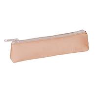 HAMELIN - 1 Petite Trousse Fourre-Tout Plat -Pastel - Matière : Cuir - Inscription Embossée - 21 x 7 x 1 cm