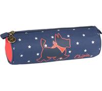 Hamelin - 1 Trousse Fourre-Tout Rond CHIPIE Bleu Etoiles - Dimension 22 x 7 cm - Fermeture Zippée - 1 Compartiment