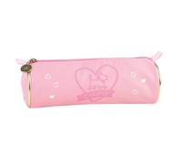 Hamelin - 1 Trousse Fourre-Tout Rond CHIPIE Rose Coeur - Dimension 22 x 7 cm - Fermeture Zippée - 1 Compartiment