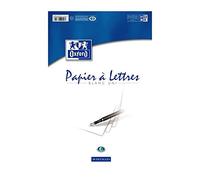 Oxford Bloc de correspondance A4 blanc uni 100 pages