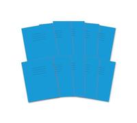 Hamelin Lot de 10 cahiers d'exercices A5, 48 pages, bleu clair, pour l'école, ligné 8 mm et marge (22,9 x 17,8 cm)