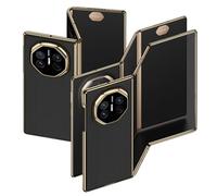 HAMEXLN Coque Magnétique pour Huawei Mate Xts, Ultra Mince Housse en Cuir Electroplated Luxe Léger Antichoc Étui Protectrice,Noir,Mate XTs