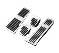 HAMFISTB Pédale D'accélérateur pour Mazda 2 3 BM 6 GJ CX-5 CX5 CX 5 CX3 CX8 CX9 2012-2024 Voiture Pied Carburant Frein Embrayage Pédales Couvre-Patins(MT 4PCS Silver)