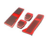 HAMFISTB Pédale D'accélérateur pour Mazda 2 3 BM 6 GJ CX-5 CX5 CX 5 CX3 CX8 CX9 2012-2024 Voiture Pied Carburant Frein Embrayage Pédales Couvre-Patins(MT 4PCS Red)