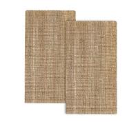 HAMID - Pack 2 Tapis en Jute Kerala Couleur Naturelle, Tapis 100% Fibre de Jute, Tressé à la Main, Tapis de Salon, Salle à Manger, Chambre, Couloirs, (60x110cm) 2 pcs