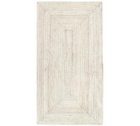 HAMID - Tapis Jute Naturel Alhambra, Tapis en Jute Couleur Ivoire, Tapis 100% Fibre de Jute, Tissé à la Main, Tapis de Salon, Couloir, Chambre, (80x150cm)