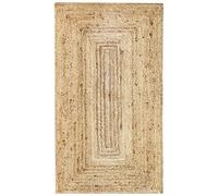HAMID - Tapis 100% Fibre de Jute Naturel, Alhambra en Couleur Naturelle, Tressé à la Main, Tapis pour Salon, Salle à Manger, Chambre, Couloirs, (80x150cm)