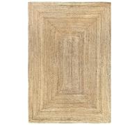 HAMID - Tapis Naturel, Alhambra Tapis 100% Fibre de Jute, Tressé à la Main, Tapis pour Salon, Salle à Manger, Chambre, Couloirs, Couleur Naturelle (120x170cm)