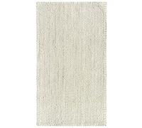 HAMID - Tapis de Jute Granada 100% Fibre de Jute Naturelle Blanc - Moquette Douce et Résistance Moyenne - Tissé à la Main - Salon, Chambre, Tapis de Couloir - Blanc (150x80cm)