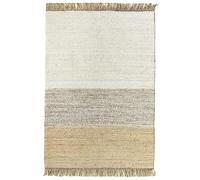 HAMID - Tapis de Jute Nur, 100% Fibre de Jute Naturelle, Moquette Douce et Résistance, Tissé à la Main - Salon, Chambre, (D2, 230x160cm)