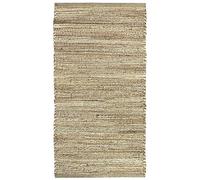 HAMID - Tapis de Jute Nur, 100% Fibre de Jute Naturelle, Moquette Douce et Résistance, Tissé à la Main - Salon, Chambre, (D1, 110x60cm)