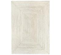 HAMID - Tapis en Fibre de Jute Alhambra 100% Naturel Tissé à la Main pour Salon, Couloir, Chambre (Ivoire, 170x120 cm)