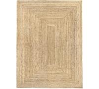 HAMID - Tapis en Fibre de Jute Alhambra 100% Naturel Tressé à la Main pour Salon, Salle à Manger, Chambre, Couloirs (Naturelle, 400x300 cm)