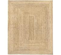 HAMID - Tapis en Fibre de Jute Alhambra 100% Naturel Tressé à la Main pour Salon, Salle à Manger, Chambre, Couloirs (Naturelle, 300x240 cm)