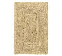HAMID - Tapis Jute Naturel Alhambra, Couleur Naturelle, 100% Fibre de Jute Tressé à la Main, pour Salon, Salle à Manger, Chambre, Couloirs (40x60cm)