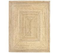 HAMID - Tapis Jute Naturel, Alhambra Tapis en Jute Couleur Naturelle, Tapis 100% Fibre de Jute, Tressé à la Main, Tapis pour Salon, Salle à Manger, Chambre, Couloirs, Couleur Naturelle (200x250cm)