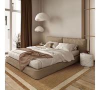 HAMID - Tapis Jute Naturel, Jute Zahara Greca, Tressé à la Main, Tapis 100% Fibre de Jute pour Salon, Chambre, Décoration, (230x160cm)