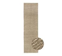HAMID - Tapis Jute Naturelle, Tapis de Jute Alcazar 100% Fibre de Jute Naturelle, Moquette Douce, Tissé à la Main - Salon, Chambre, Tapis de Couloir (400x80cm)