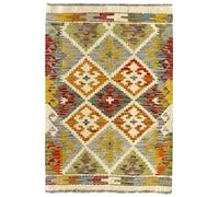 HAMID Tapis Kilim Herat, 100% Laine Tissée à la Main, Tapis Ethnique pour Salon, Chambre, Salle à Manger (96x68cm)