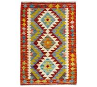 HAMID Tapis Kilim Herat, 100% Laine Tissée à la Main, Tapis Ethnique pour Salon, Chambre, Salle à Manger (85x59cm)