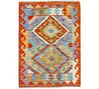 HAMID Tapis Kilim Herat, 100% Laine Tissée à la Main, Tapis Ethnique pour Salon, Chambre, Salle à Manger (88x65cm)