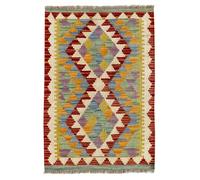 HAMID -Tapis Kilim Herat, 100% Laine Tissée à la Main, Tapis Ethnique pour Salon, Chambre, Salle à Manger, (87x62cm)