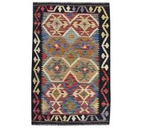 HAMID -Tapis Kilim Herat, 100% Laine Tissée à la Main, Tapis Ethnique pour Salon, Chambre, Salle à Manger, (129x85cm)