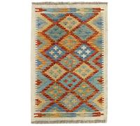 HAMID -Tapis Kilim Herat, 100% Laine Tissée à la Main, Tapis Ethnique pour Salon, Chambre, Salle à Manger, (91x62cm)