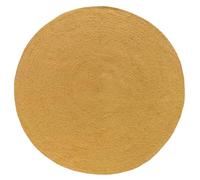 HAMID Tapis Nansa Intérieur/Extérieur en Pet Recyclé - Lavable et Imperméable - Écologique & Durable - Idéal pour Terrasse, Jardin ou Salon (120x120cm, Ocre)