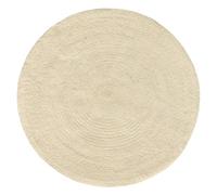 HAMID Tapis Nansa Intérieur/Extérieur en Pet Recyclé - Lavable et Imperméable - Écologique & Durable - Idéal pour Terrasse, Jardin ou Salon (120x120cm, Crème)