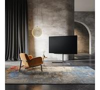 HAMID - Tapis rectangulaire Moderne et Doux en Laine - Alpes - Grand Tapis rectangulaire pour Salon, Chambre à Coucher, Salon (Ivoire Bleu Clair, 230 x 160 cm)