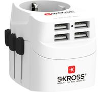 Hamiltion-1.302461 Pro Light Usb (4Xa),Adaptateur De Voyage Universel 2 Et 3 Pôles Avec 4 Ports Usb De 4,8 A. Tension Et Puissance : 100V¿700W/250V¿1750W. Convient Pour Pc Et Sèche-Cheveux