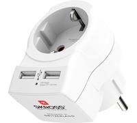 Hamiltion- 1.500282 Europe To Europe Usb Pour Maison Chargeur Usb Euro (Ac) Prises Usb Du Concentrateur De Charge (1 X Usb Type-C : 3,0 A,1 X Usb Type-A : 2,4 A)-Tension D'Entrée: 110V-240V